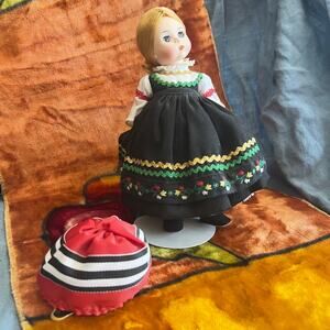 Vintage 80s Madame Alexander Finland Doll 551 with Stand 8 Inch Finnish